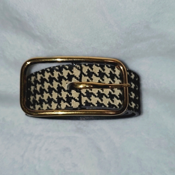 Guido Angeloni Accessories - Guido Angeloni Handmade in Italy Genuine Leather Houndstooth Belt Size 80/32
